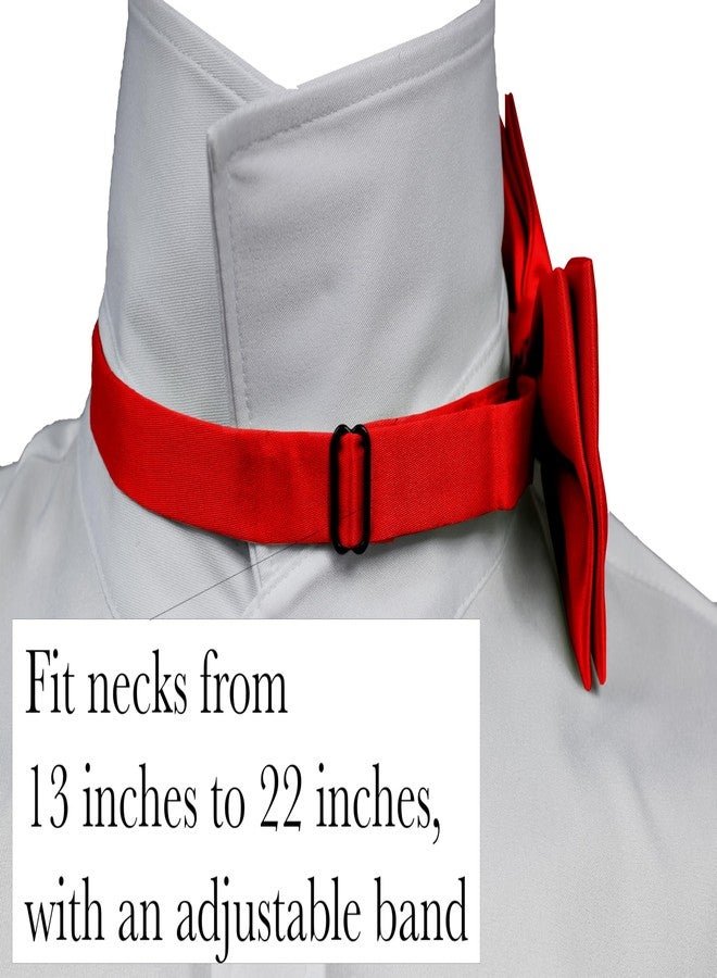 trilece Bow Ties for Men - Men's Solid Pre-tied Clip on Bowties for Formal Wear - Adjustable Bow Tie - Bow ties for Woman (Red) - Image 4